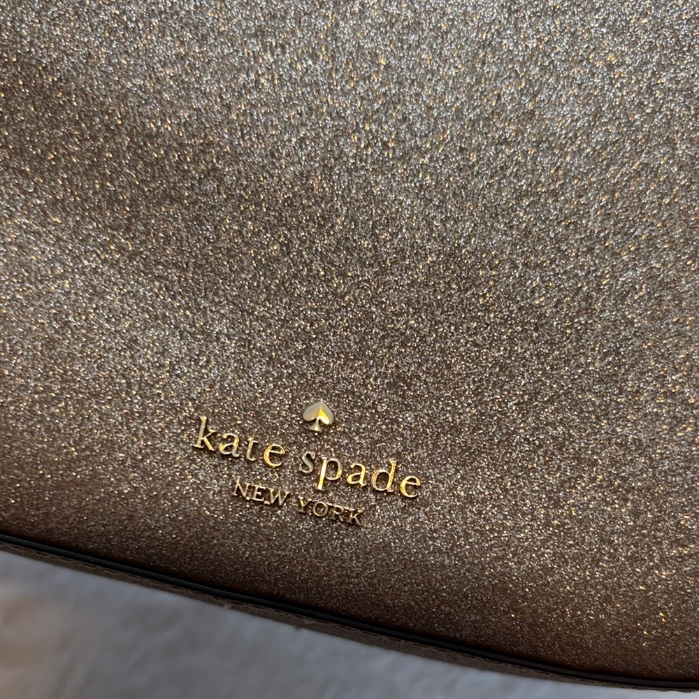 Kate Spade Gold Glitter Small Crossbody Bag